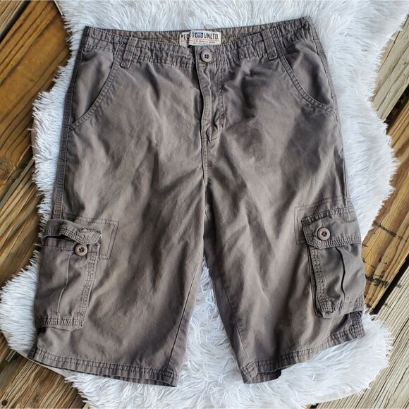 Mens Ecko Unltd Gray/Grey Cargo Shorts - Picture 1 of 9